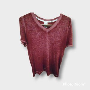 Victoria's Secret PINK Sleep Shirt Heathered Maroon Size L Super Soft